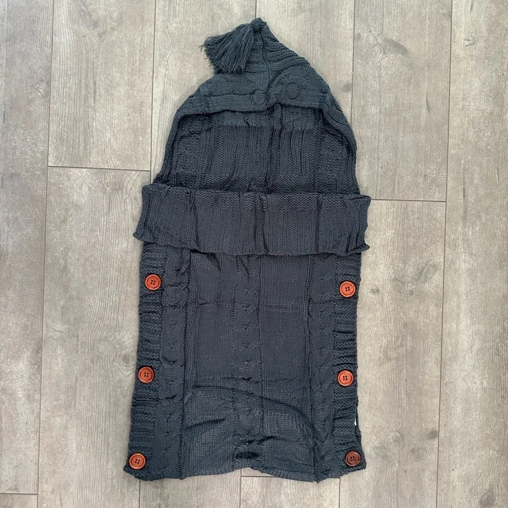 New Boutique Knit Baby Hooded Swaddling Blanket